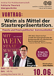 „Wein als Mittel der Staatsrepräsentation. Theorie und Praxis politischer Kommunikation“